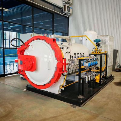 Các nguyên mẫu phòng thí nghiệm của khung xe đạp Autoclave sợi cacbon với bình áp suất và các thành phần lõi động cơ