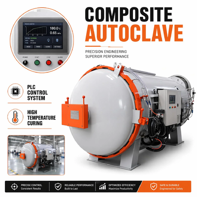 CE ISO chứng nhận thép không gỉ 2.0x6.0m 170 áp suất ổn định cao su Vulcanizing Autoclave PLC Control cho con lăn ống cao su