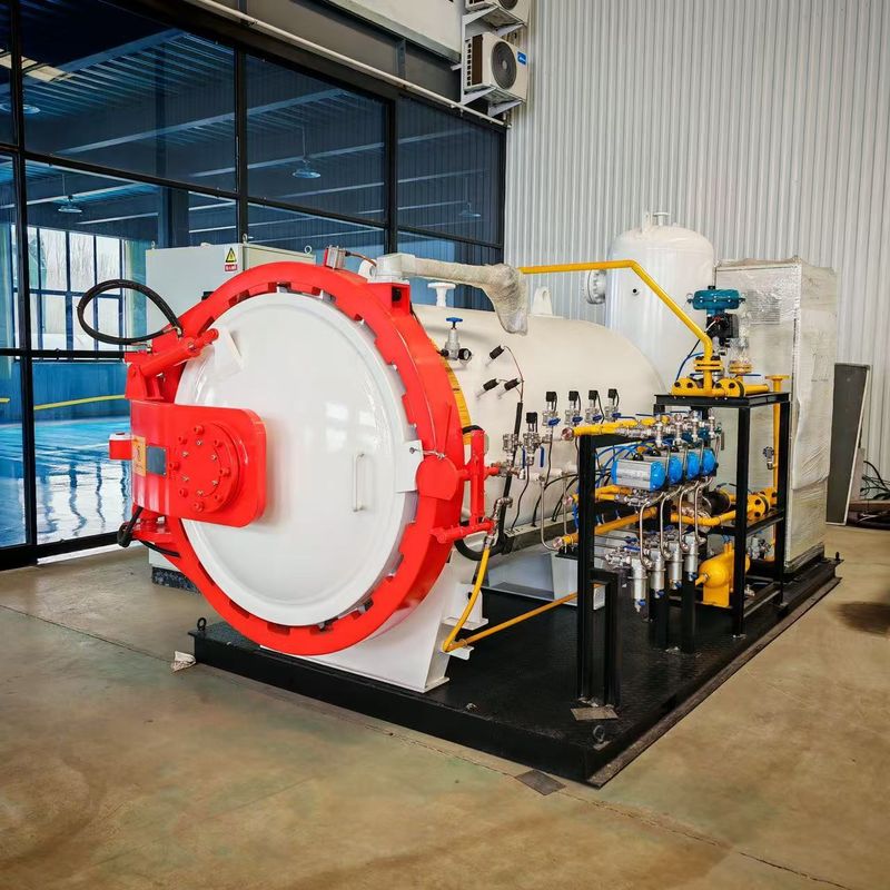 Các nguyên mẫu phòng thí nghiệm của khung xe đạp Autoclave sợi cacbon với bình áp suất và các thành phần lõi động cơ