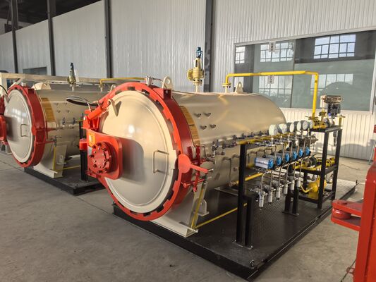 Công nghiệp điện tử lĩnh vực thủy lực cửa mở vật liệu sợi thủy tinh Autoclaves để sản xuất sản phẩm tổng hợp